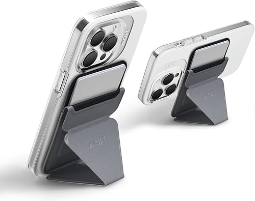 Miniatura 7 de MOFT MagSafe - Soporte tipo cartera para iPhone serie 15141312, soporte de teléfono compatible con MagSafe con 3 ángulos de visión (negro noche)