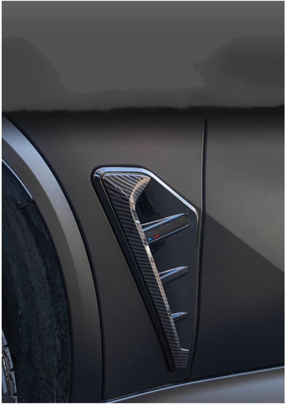 Car Hood Vent Air Intake for BMW X5 G05 2018-2022,Air Flow Intake Hole Grille,C/Carbon Black 1 Pair