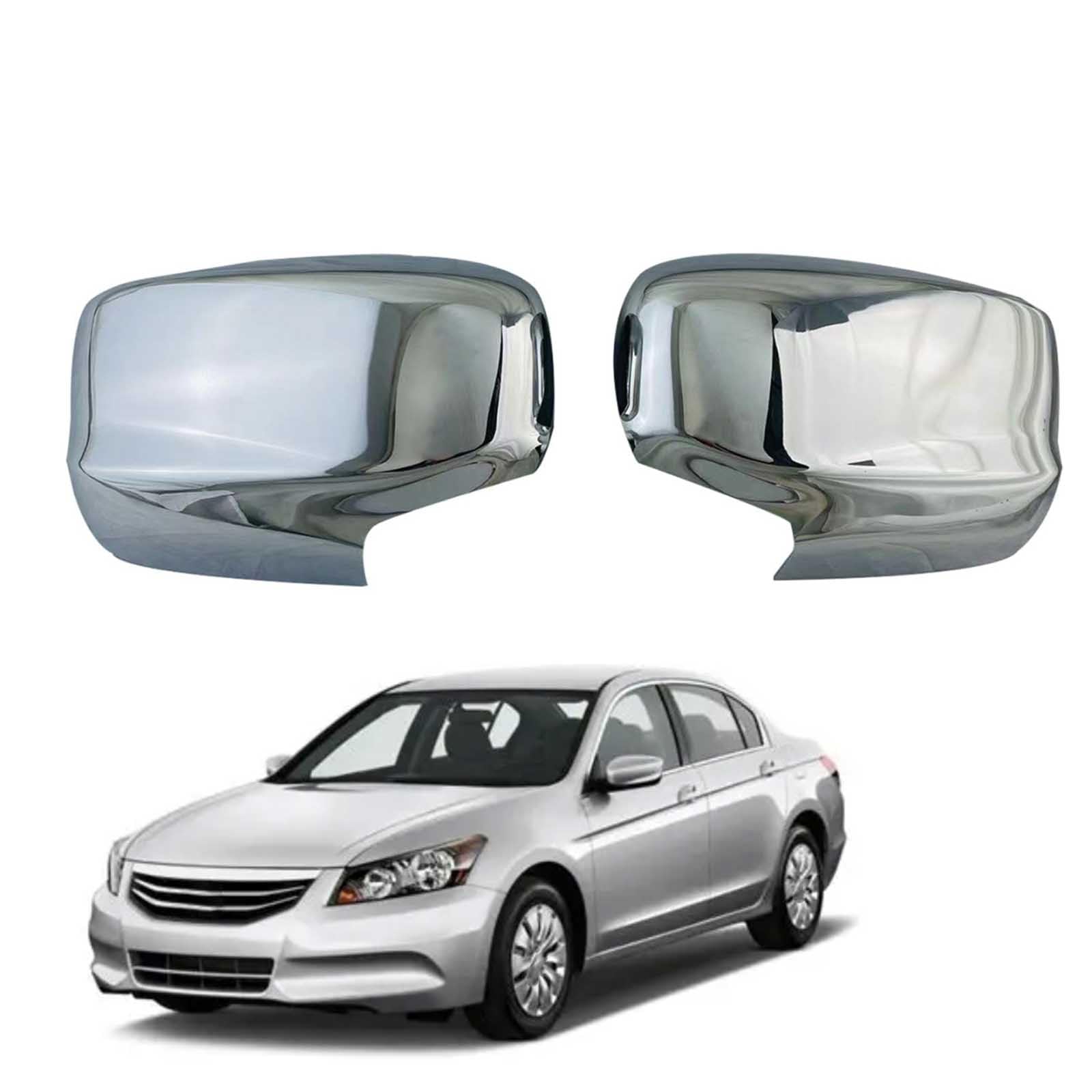 PAPEP Door Mirror Cover Caps for Accord 2008-2012, Left Right Side Wing Rearview Mirror Cover Lid 2 Pieces Exterior Styling Accessory,Plating
