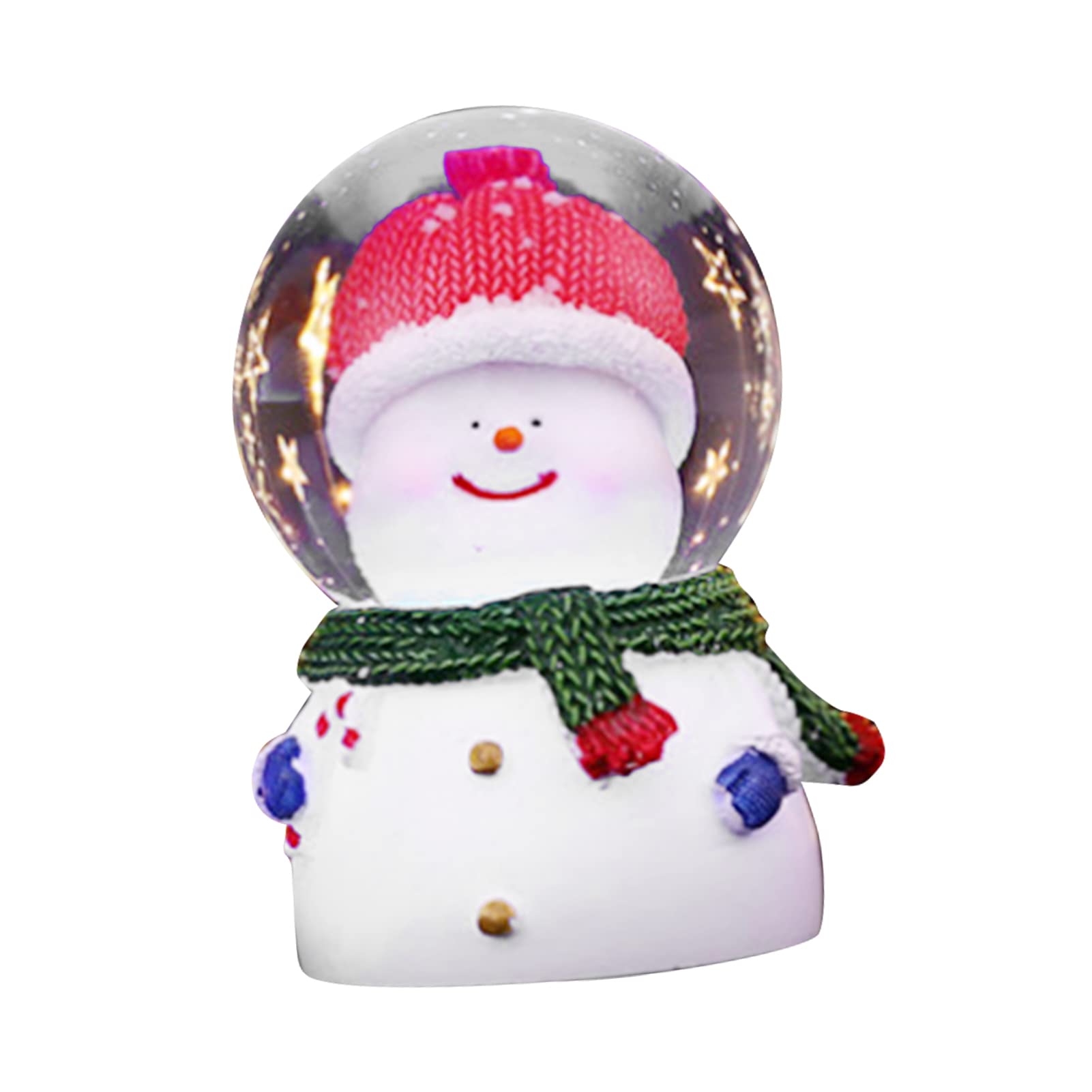 Pilipane Lighted Crystal Decor for Festive Home Ambiance,Color Changing Christmas Snow Globe,Resin and Glass Ornaments(trumpet snowman) - Image 4