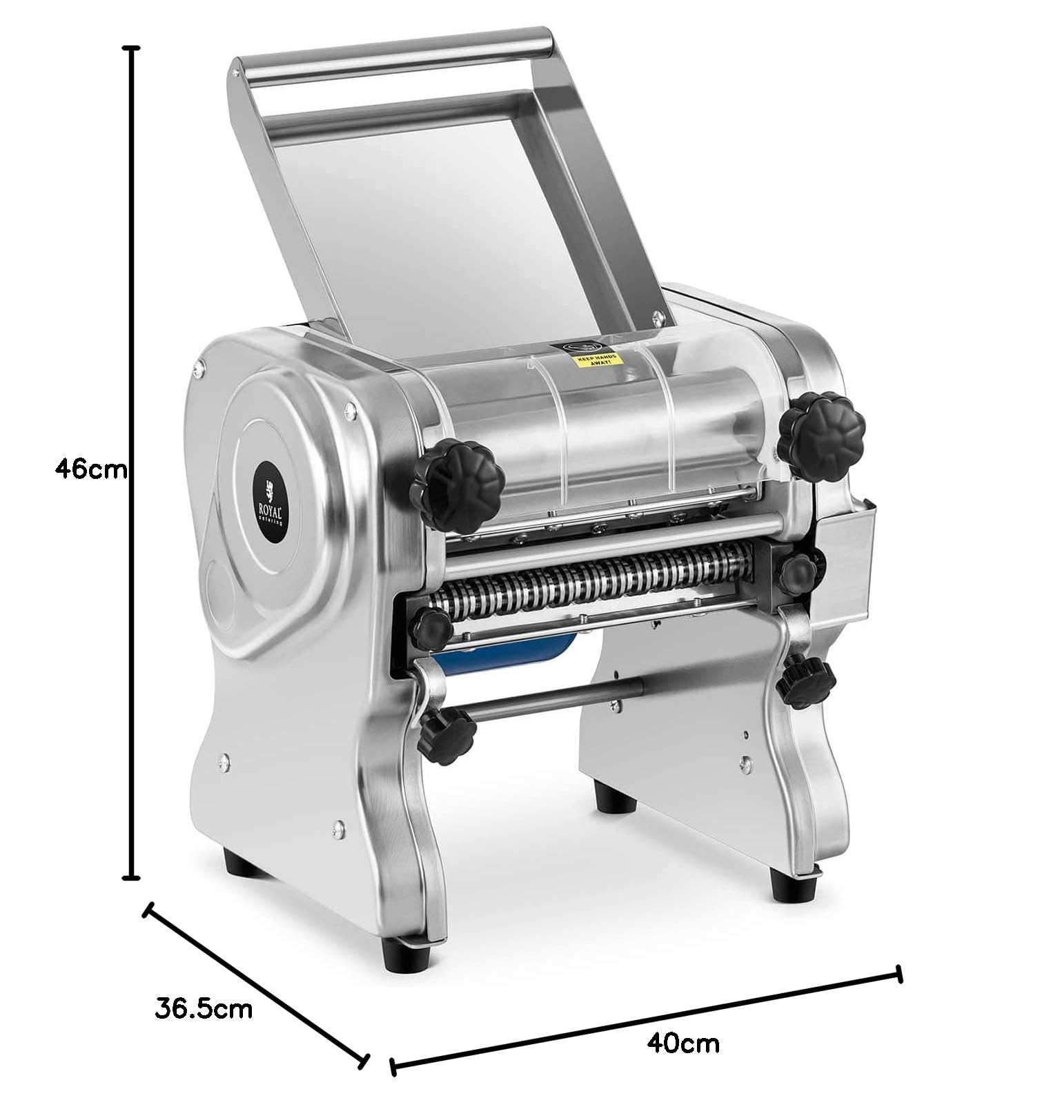 Royal Catering Sfogliatrice Elettrica Macchina Per Fare La Pasta Fresca RC- EPM220 (22 cm, Da 1 a 14 mm, Acciaio Inox)