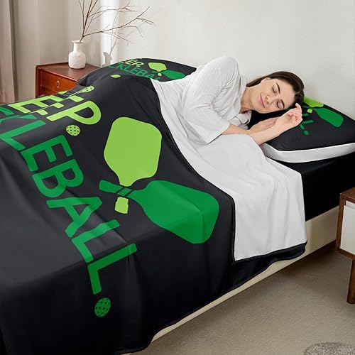 Miniatura 4 de jejeloiu Juego de sábanas de pickleball tamaño King para niños, juego de ropa de cama para regalos para amantes del pickleball para niños, niñas,