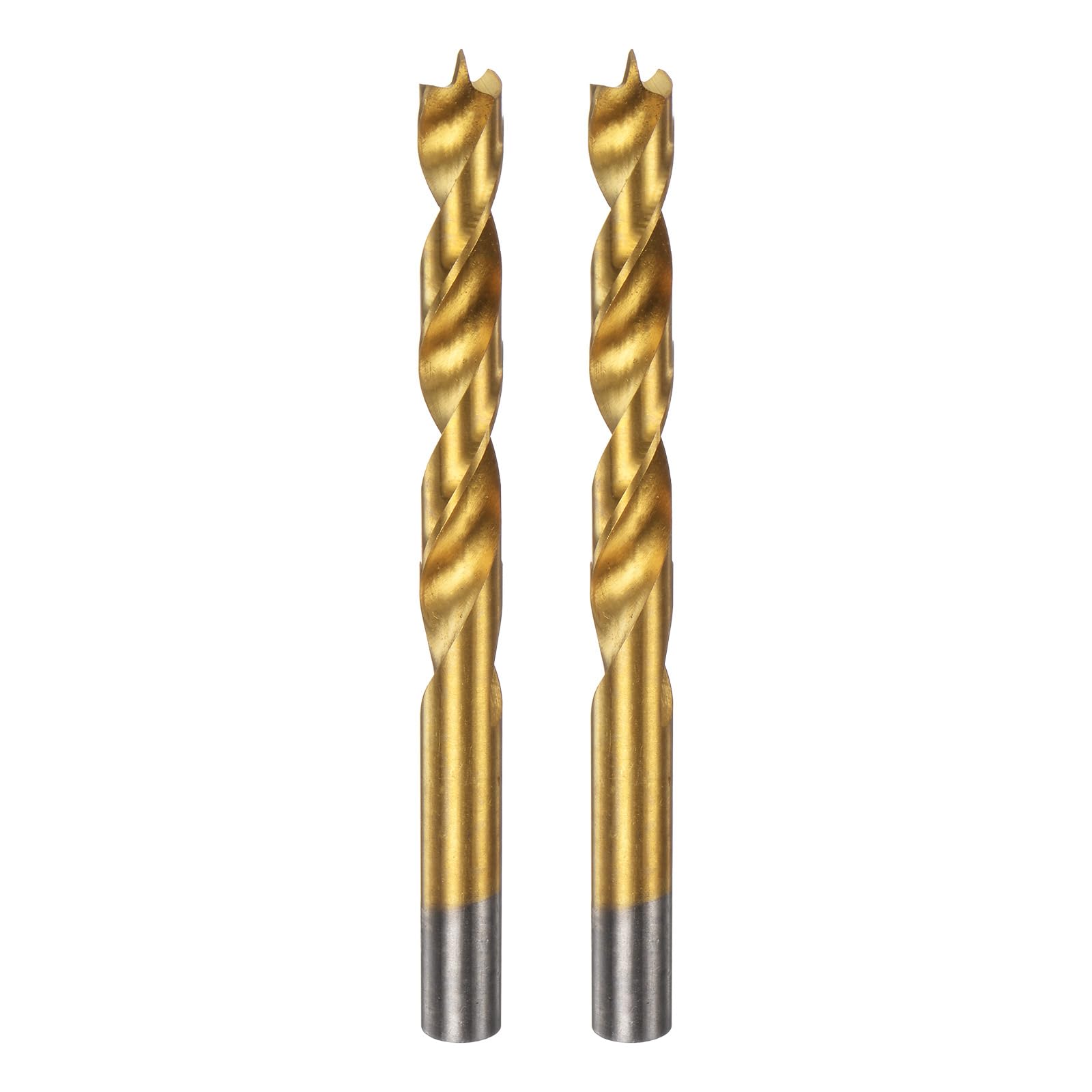 HARFINGTON 2pcs Brad Point Drill Bit 10.5mm(13/32") Dia Straight Round Shank Drill Metric Brad Point Spiral Twist Drill Bits for Carpenter Woodworking
