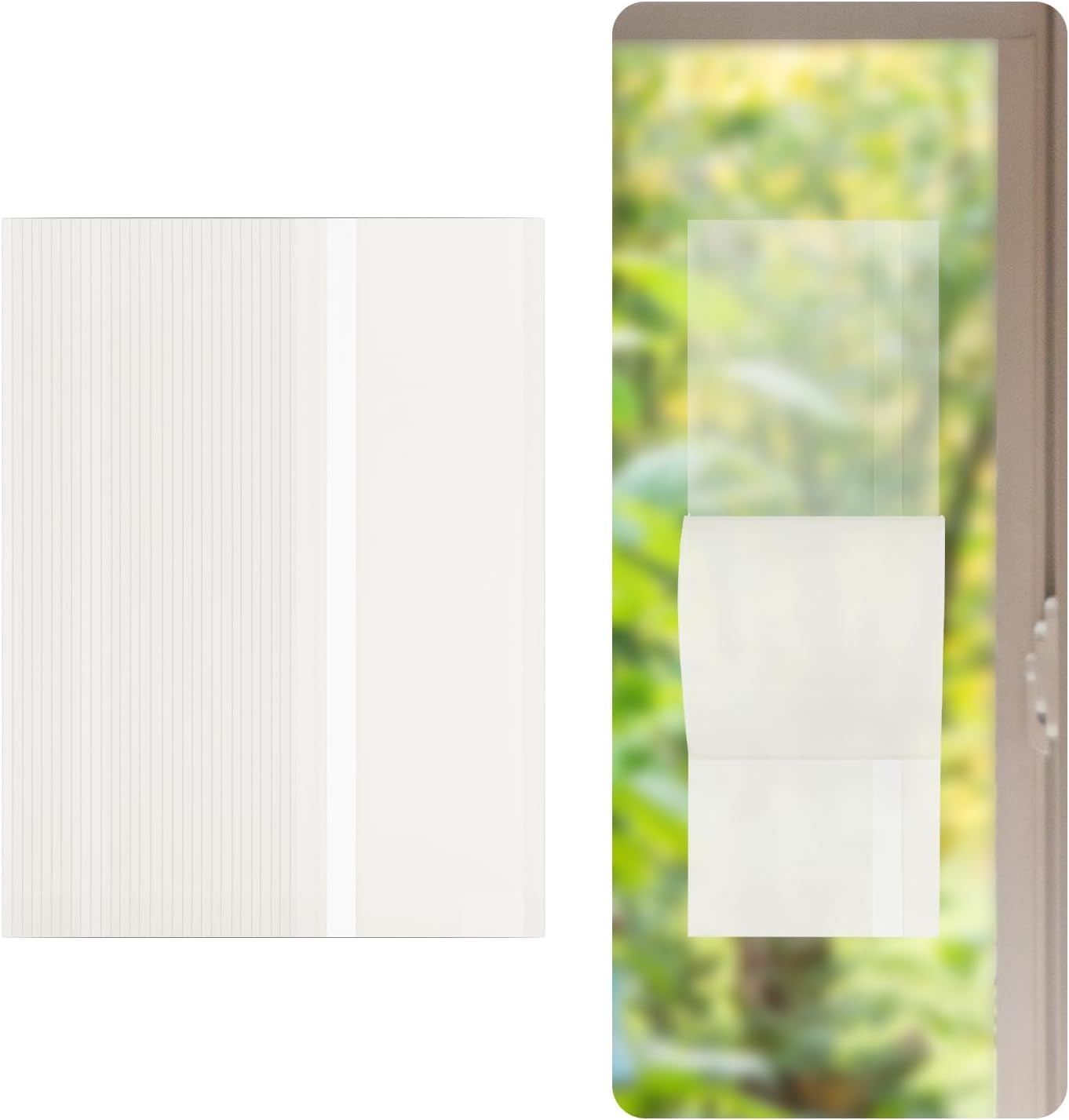 Odluzy Window Fly Traps Indoor Clear 50 Pack, Sticky Window Fly Paper Strips Indoor Fly Catchers Flypaper for Home, Nontoxic and Pesticide-Free