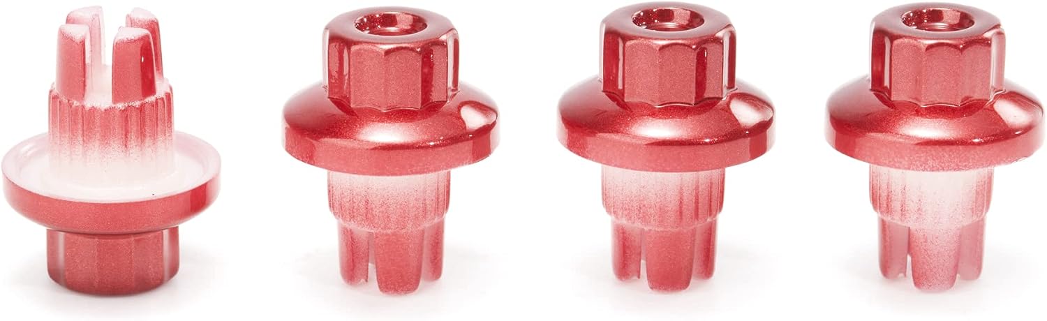 RTRHINOTUNING 7.6mm/0.3in Wheel Rim Lip Rivets Nuts Replacement Rivets, Candy Red 50pcs