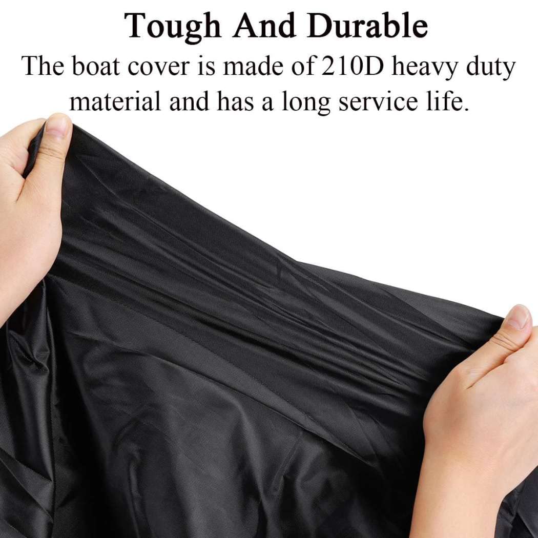 Bâche de Jet Ski 420x300cm, Housse de de Protection pour Jet Ski en Tissu Oxford 210D Imperméable, pour 2 à 3 Personnes en Jetski,Noir