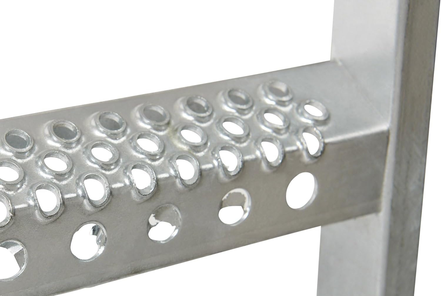 Mytee Products 2 Rung Pull-Out Trailer Step Ladder Folding Truck Step Galvanized Steel Heavy Duty for Use with Trucks, Trailers and RV's