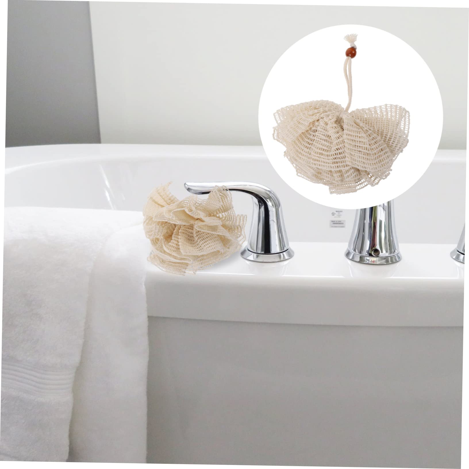 FRCOLOR 6piezas Esponjas De Baño Exfoliantes De Malla De Bolas De Ramio Para Limpiar y Hacer Para Cuidado Piel y Duradero
