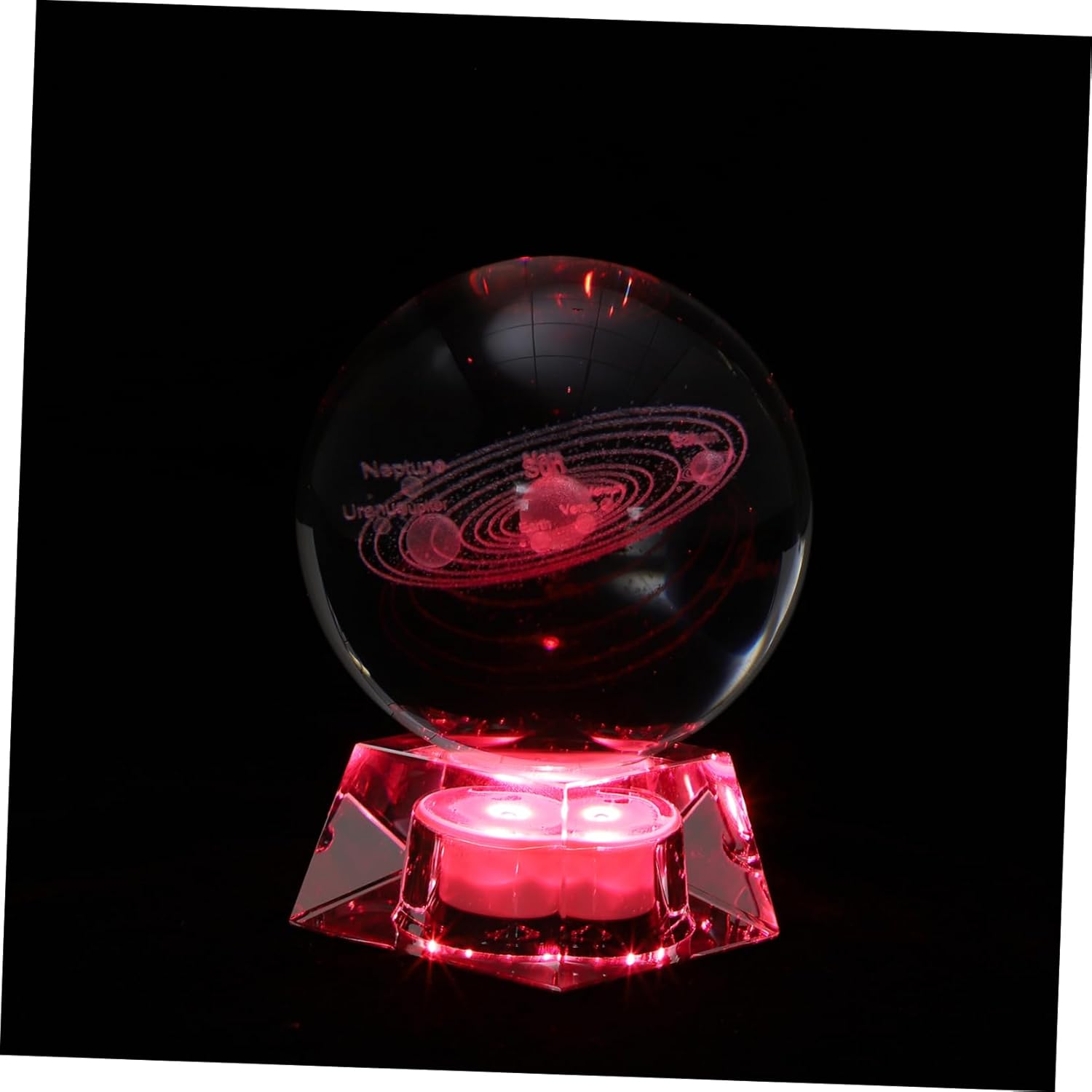Crystal Ball Stand Decorative Inner Carved Sphere Glass Home Ornament for Boys and Girls Room and Bedroom Art Crafts for Feng Shui and Photography