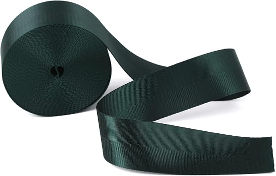 2Heavy Duty Nylon Webbing 10 25 50 Yard - Nylon Strapping for Outdoor DIY Gear Repair, Durable Nylon Strapping for Indoor or Outdoor Gear, DIY Crafting, Repairing