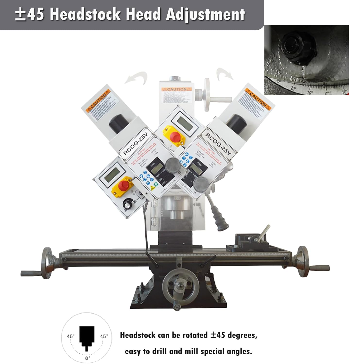 INTSUPERMAI Mini Milling Drilling MT3 Bnechtop Mill Drill Machine 7"X27" Micro Feed Milling Machine Precision Powerful Milling Machine 50-2250rpm Variable Speed for Metal/Wood/Plastic Working DIY