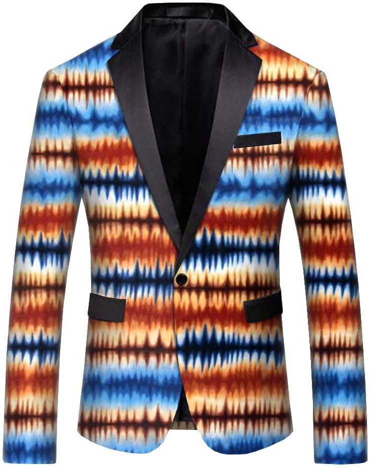 African Men's Jacket Dashiki Blazers Crop Top Print Wax Fabric Suit Print Coat 18 S