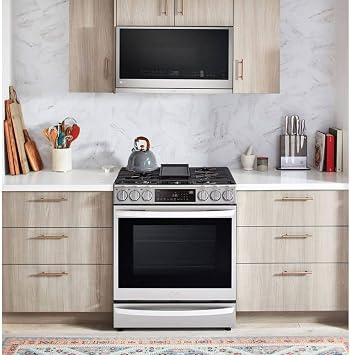2.1 cu. ft. 30 in. Width PrintProof Stainless Steel 1,050-Watt Smart Over-the-Range Microwave Oven with ExtendaVent 2.0
