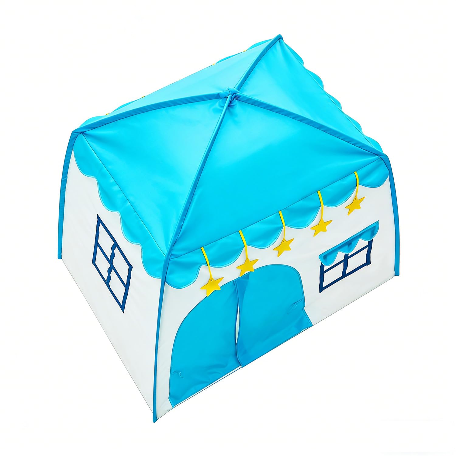 Faltbares Tipi für Kinder,Spielzelte für Kinder,Babyzelt für drinnen und draußen, Jurten-Spielhaus zur Aufbewahrung von Spielzeug, mit Tragetasche (Blau) Spielzeug