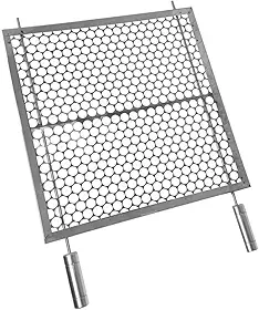 Grelha Para Churrasqueira Em Inox Moeda Alvenaria Reforçada Gourmet (55x50)