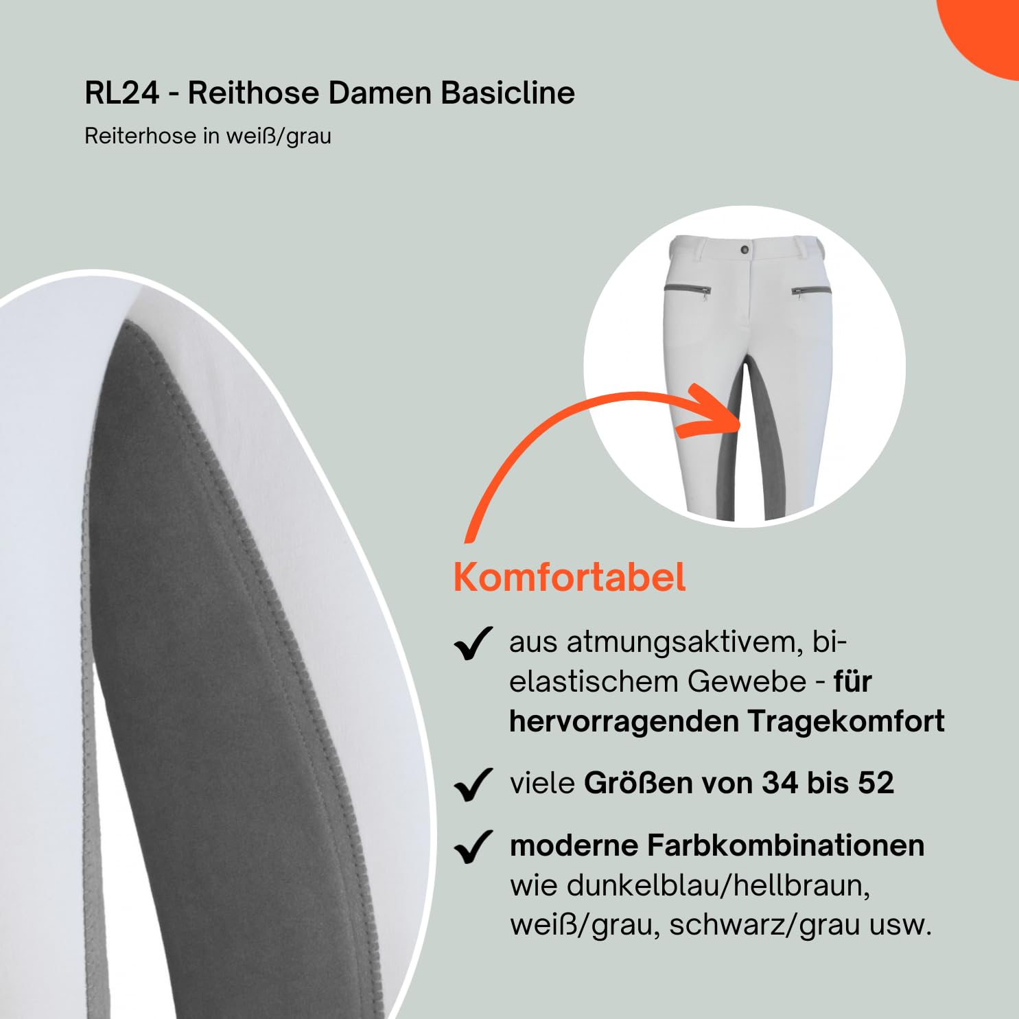RL24 - Damen Reithose Vollbesatz BASICLINE