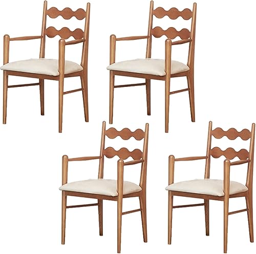 Juego de sillas de comedor de 124, sillas de comedor tapizadas, silla de cocina con respaldo, silla de sala de estar con brazos, asiento de comedor
