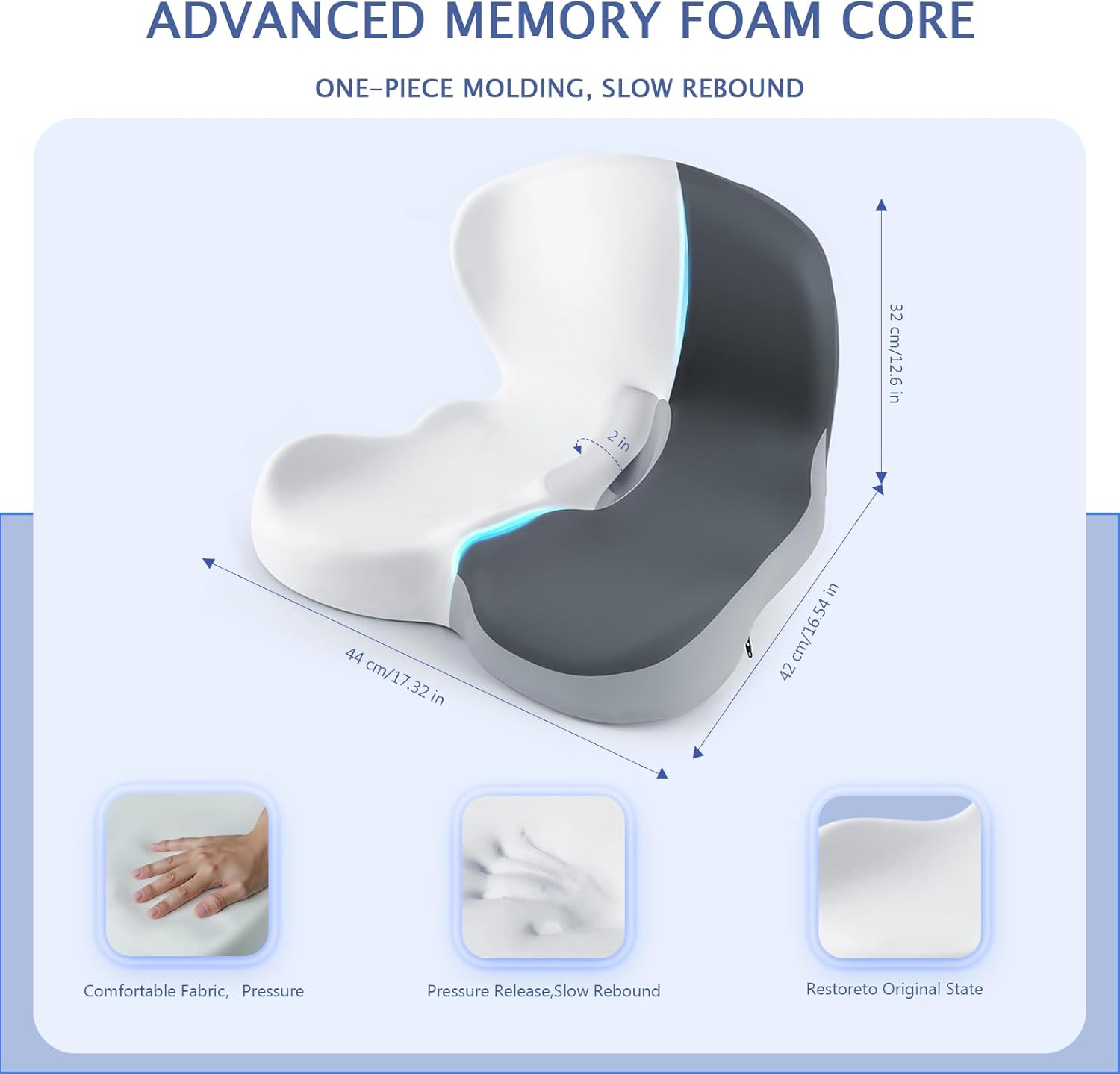 Primflora Memory Foam Truck Seat Cushion in Use