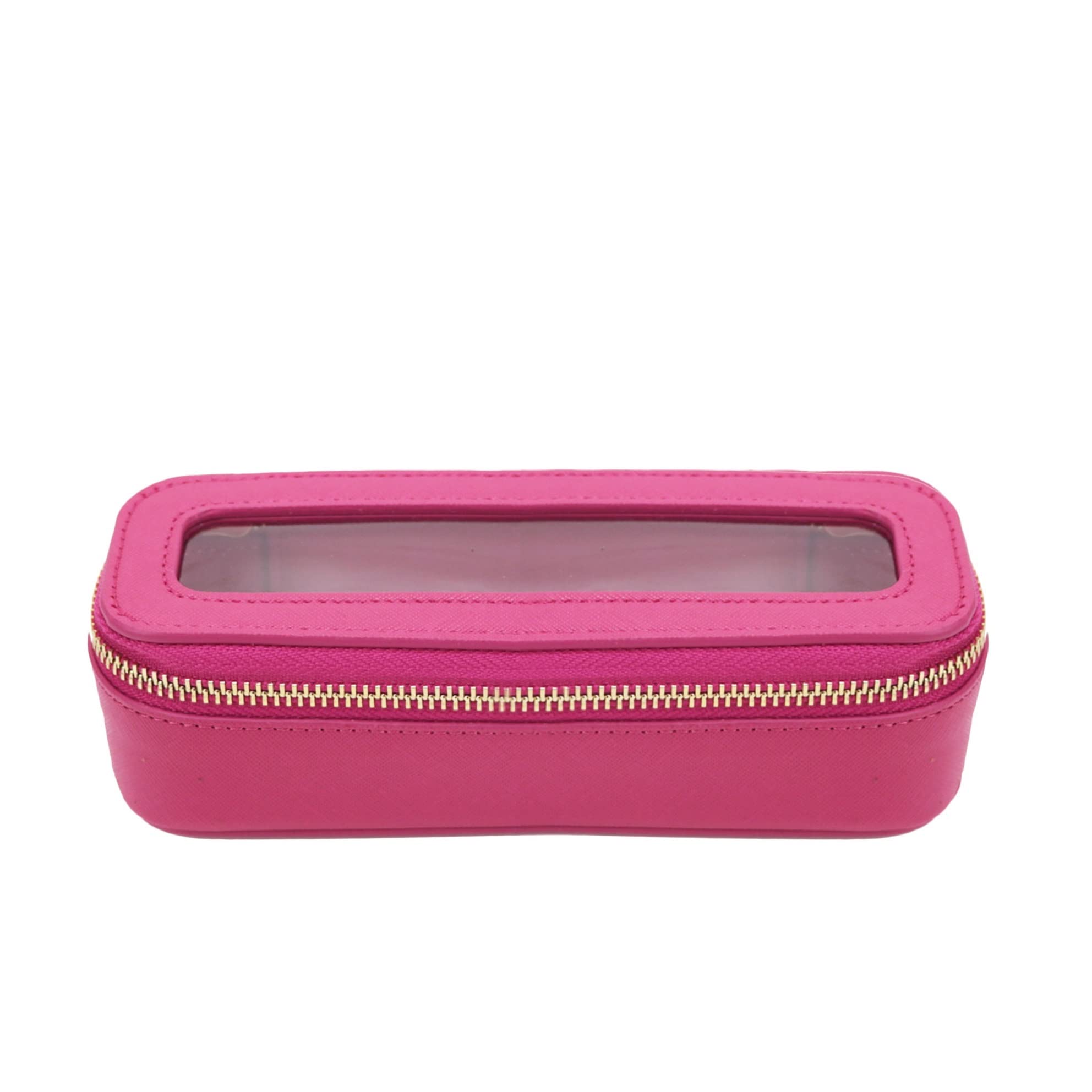 HNFYSMQL Portable Travel Clear Cosmetic Bag Wash Bag Makeup Brush Storage Bag Gift (Color : Rose pink 5168, Size : 19X6X6CM)