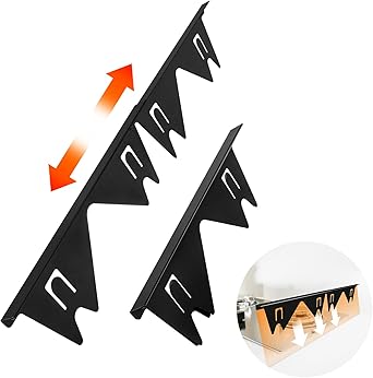 Stainless Steel Stove Gap Covers, 2 Pack Retractable Stove Gap Filler(13.8"–27.5" Length), Stove Guard for Kitchen Oven Gap Between Stove and Counter, Easy Clean & Heat Resistant, 2PCS, Black