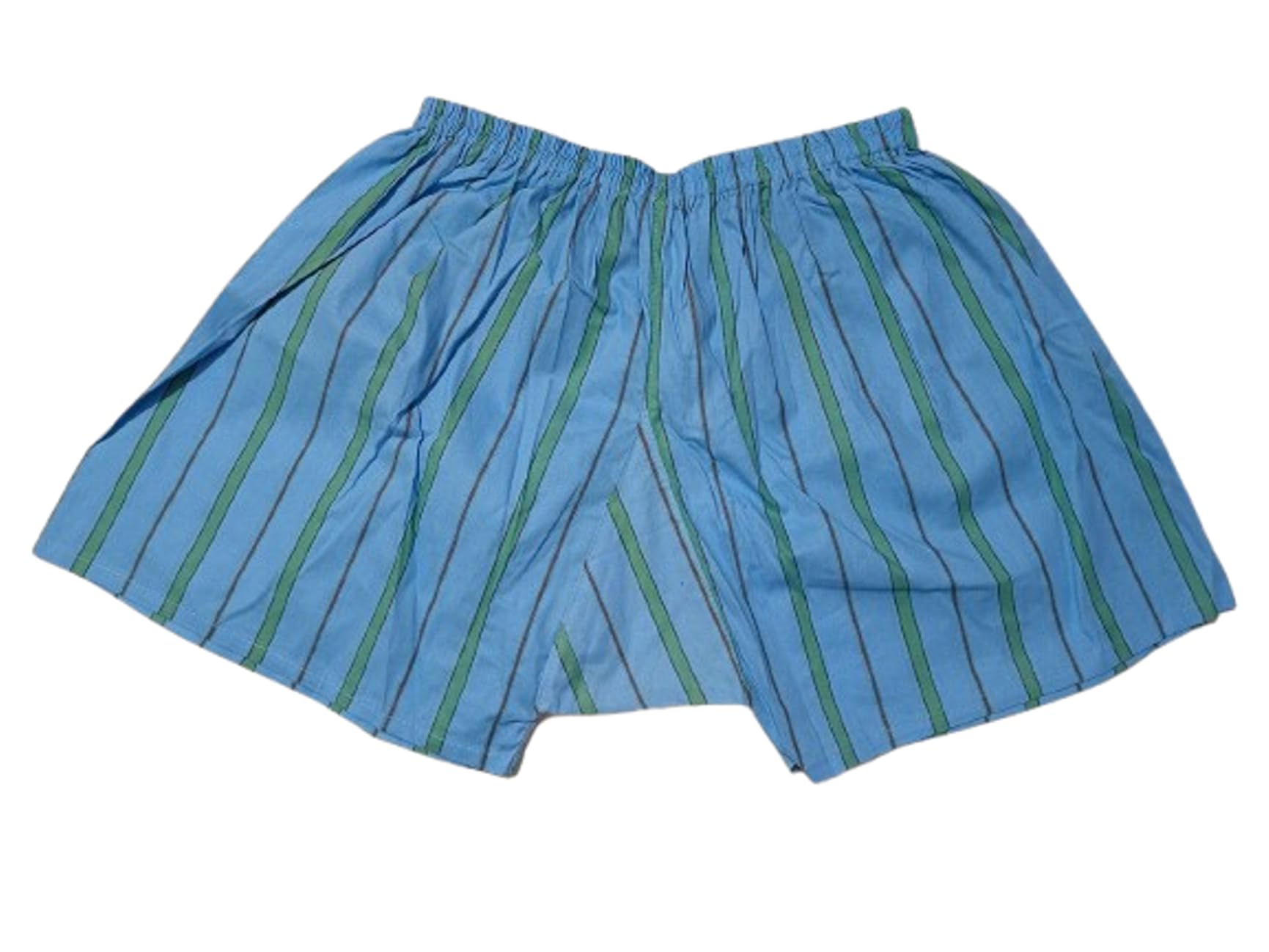 Men's Cotton Boxer Shorts – Blue Striped Innerwear with Elastic Waistband | Breathable & Lightweight Size L-image-36