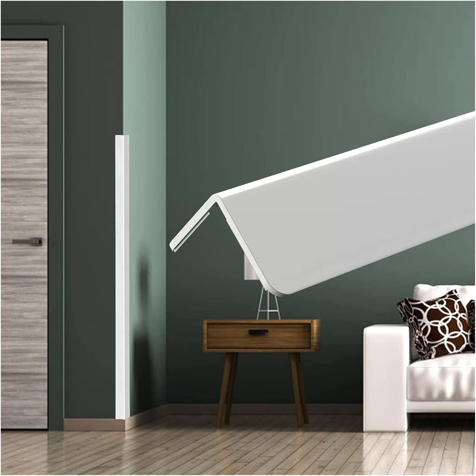 ZJKXJH Protections d'angle Protections d'angle pour Protéger Les Murs, Bande De Protection des Bords en Bois Durable, Bouclier De Bordure Large De 6cm pour Les Bureaux, Restaurants