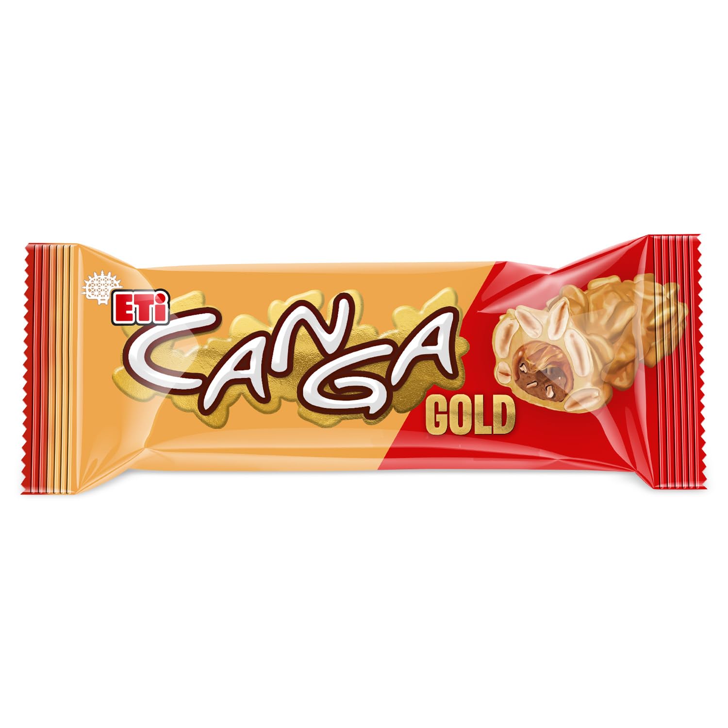 Eti Canga Gold Yer Fıstıklı Karamelli Nuga Bar 45 g x 16 Adet