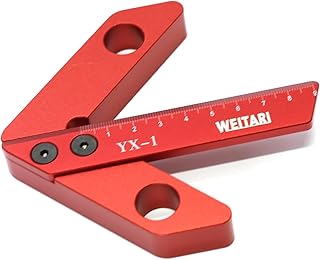 WEITARI Center Measuring Tool,Center Finder, Line Gauge Center Finder, 45/90 Degree Right Angle Line Gauge Carpenter Ruler,Aluminum Alloy Woodworking Center Scribe Square Center Scribe 90mm