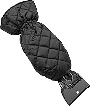 Hongtellor Ice Scraper ,Snow Removal with Antifreeze Glove Ice Scraper,Car Windscreen Frost & Car Ice Scraping Snow Shovel Tool Wiper for Windshield and Window (Black)