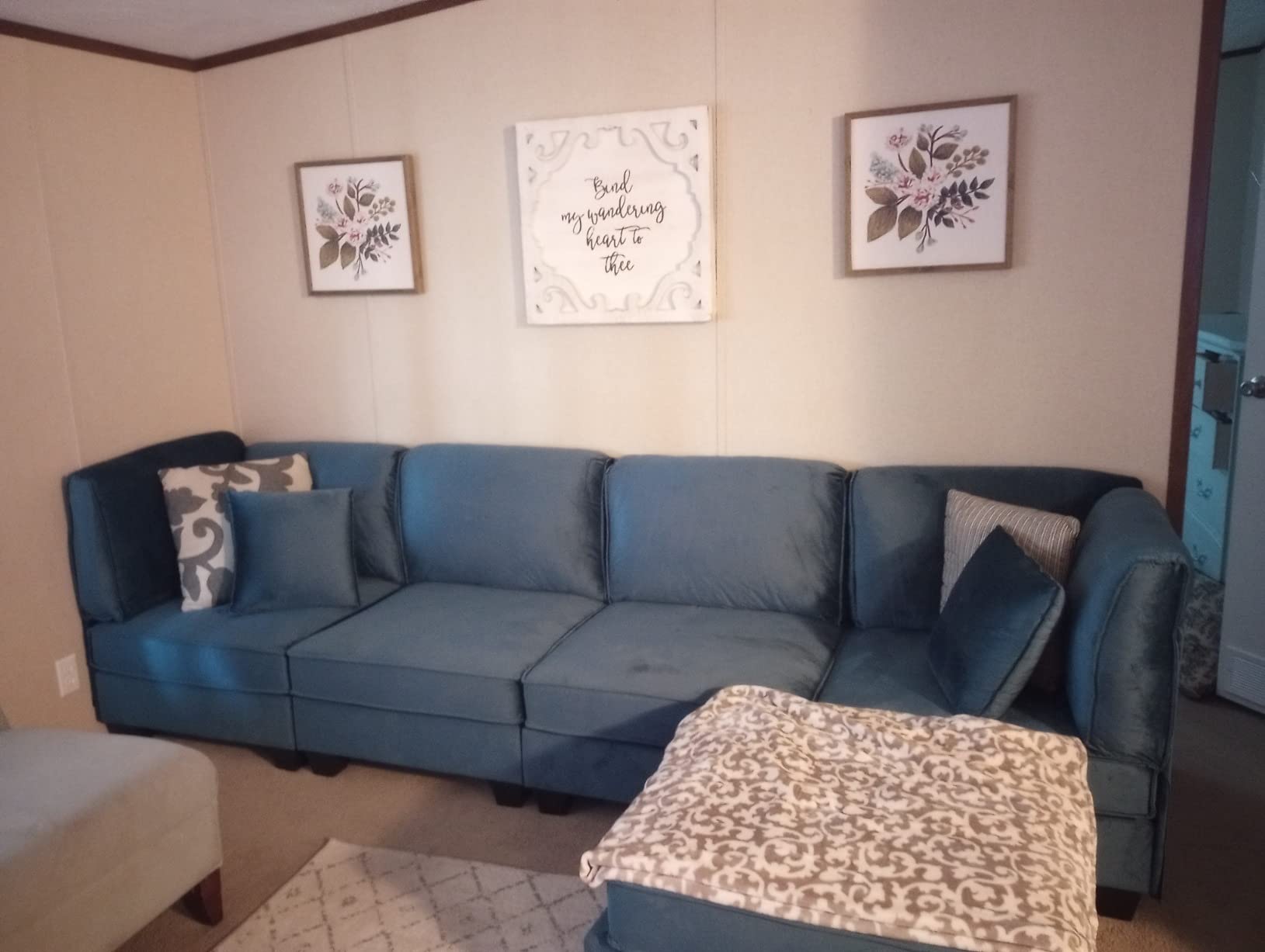 75/mo Finance Vongrasig 5 Pieces Modular Sectional Sofa Couch with