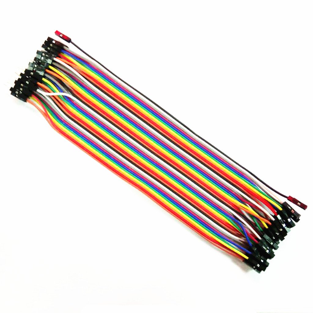 C2K 40 Pieces Dupont Wire Color Jumper Cable 2.54mm 1P1P Male to