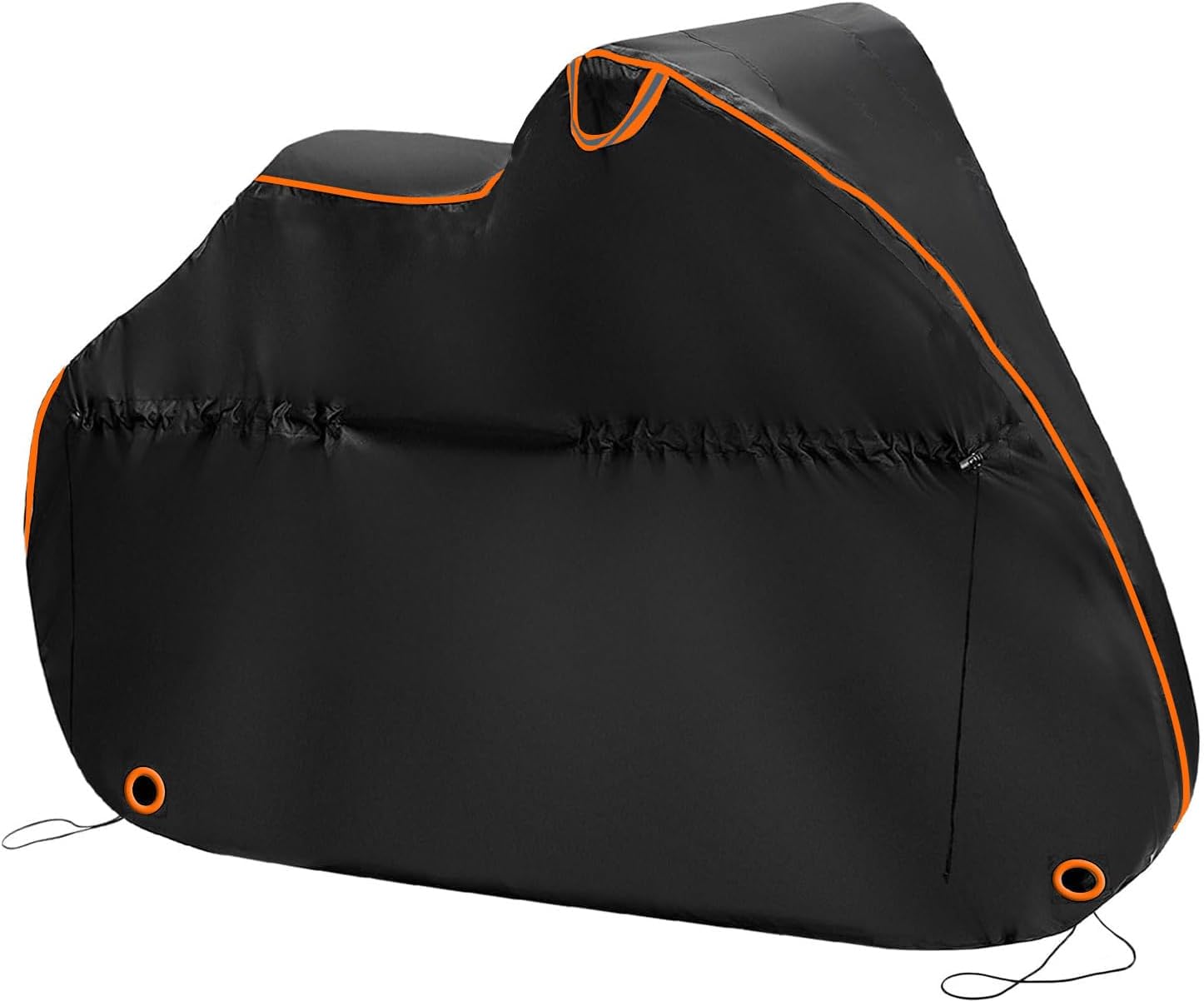 600D Oxford Cloth Bike Cover - Waterproof Outdoor Bicycle Cover with Orange Double Stitch & Inner Waterproof Strip, UV Protection for Mountain/Road/Electric Bikes,83L x 47W x 43H Inch (Black)