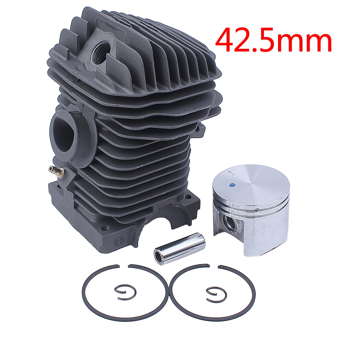 Cilindro Pistón para Stihl Ms250 Ms230 025 023 Motor, 42.5mm Cilindro Pistón mit Pasador Anillos Clip Cubierta Inferior Del Motor, Rodamiento de Agujas 1123 020 1209 1123 021 2500