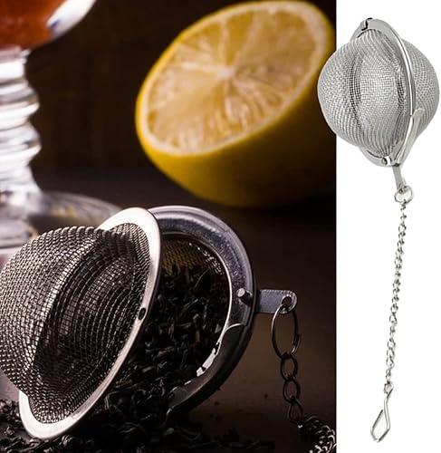 Miniatura 4 de 2 bolas de té de malla de acero inoxidable de 2.1 pulgadas, filtros de colador de té para té, infusores de té para té suelto, té más pronunciado,