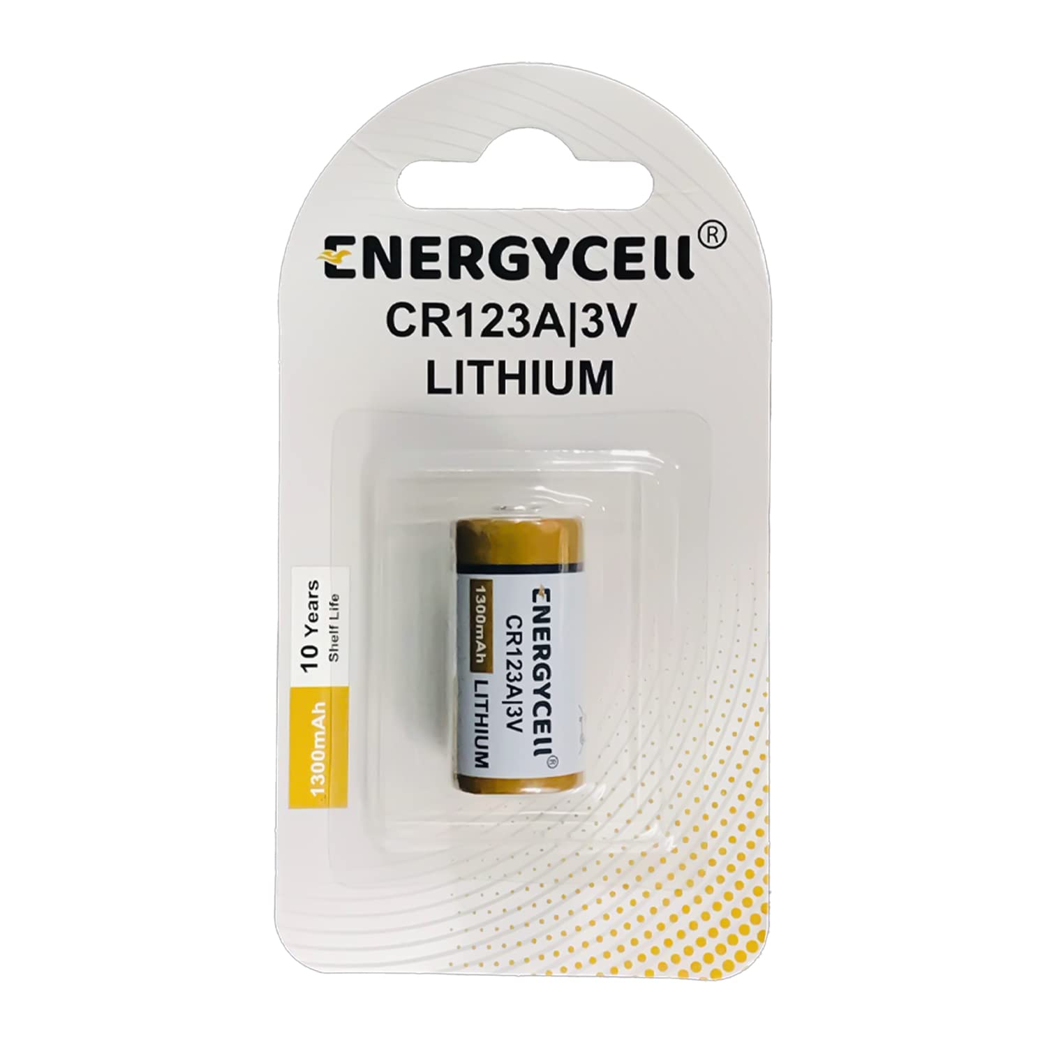 CR123A 3 V LITHIUM BATTERY 1300MAH -(PACK OF 1)