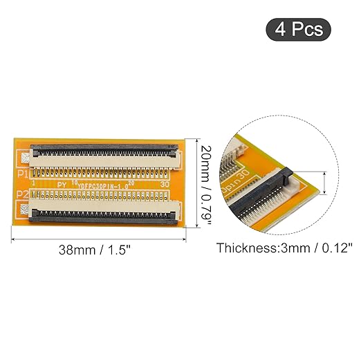 Placa Extensión FFC FPC 28 Pines 1mm Paso para Conectores Electrónicos miniatura 2
