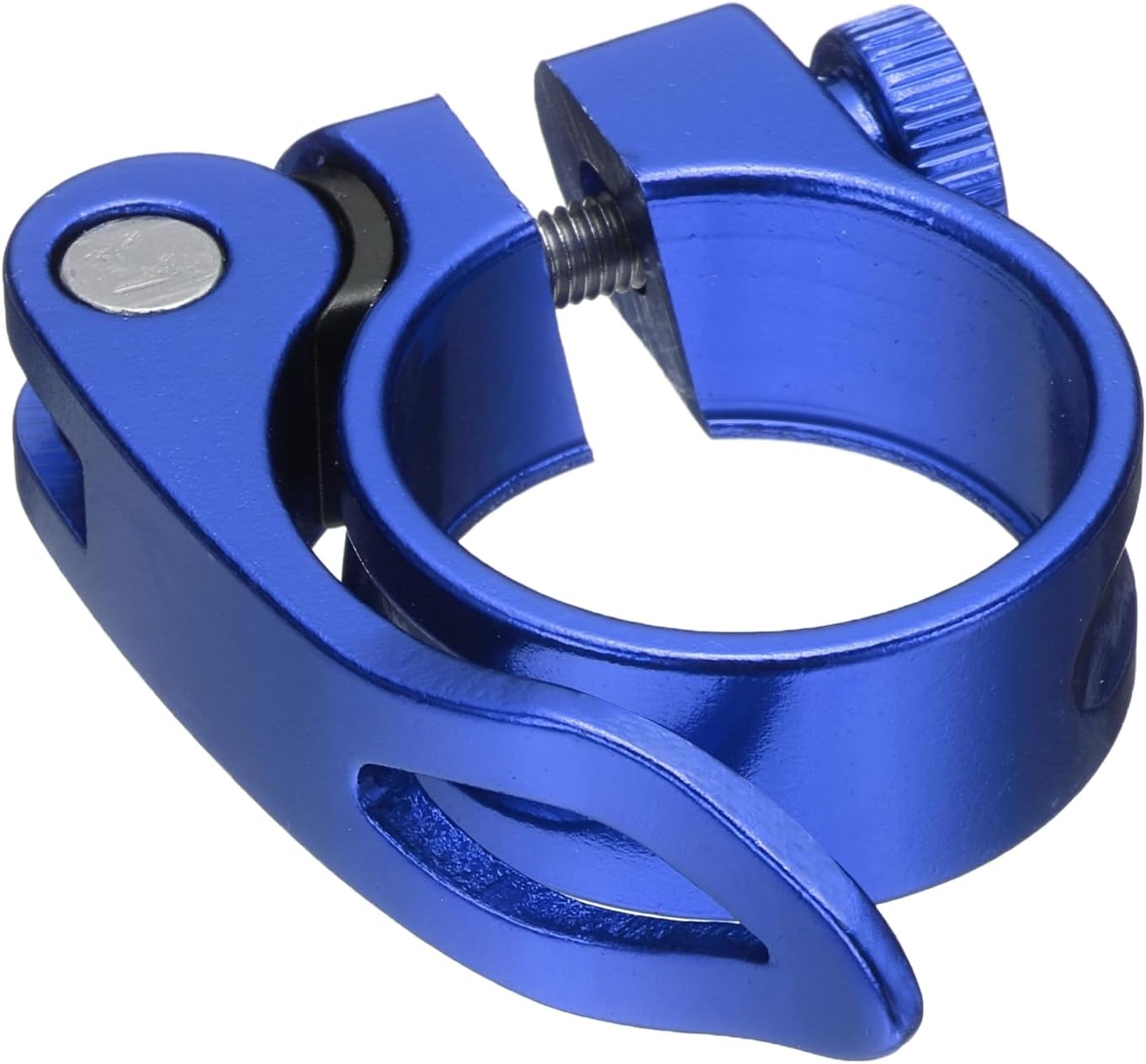 HARFINGTON Bike Seat Post Clamp 31.8mm Bicycle Clamp Aluminum Alloy Bike Quick Release Seat Post Collar for Diameter 27.2 to 28.6mm Bicycle Mountain Bike Road Bike Seat Post Tube, Blue