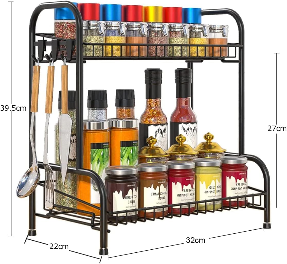 PASRLD バスルームラック 浴室用ラック バス収納 浴室収納ラック シャンプーラック シャワー キッチンラック スパイスラック キッチン収納 フックつき 小物収納整理