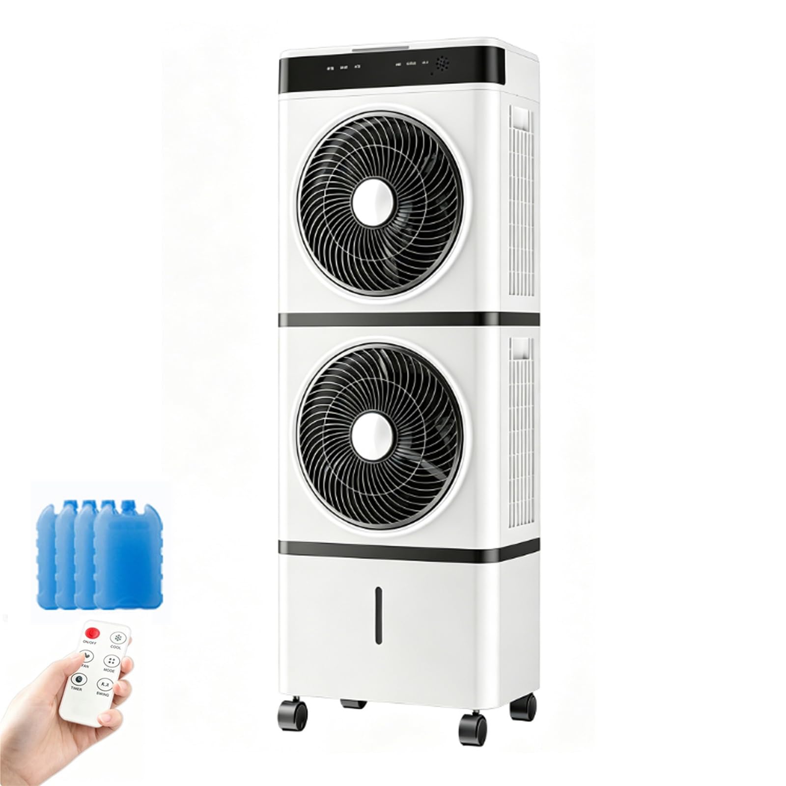 Wtjdccy One Color Remote Control Air Cooler, 3.7Gal Tank, 12H Timer, Portable Swamp Cooler