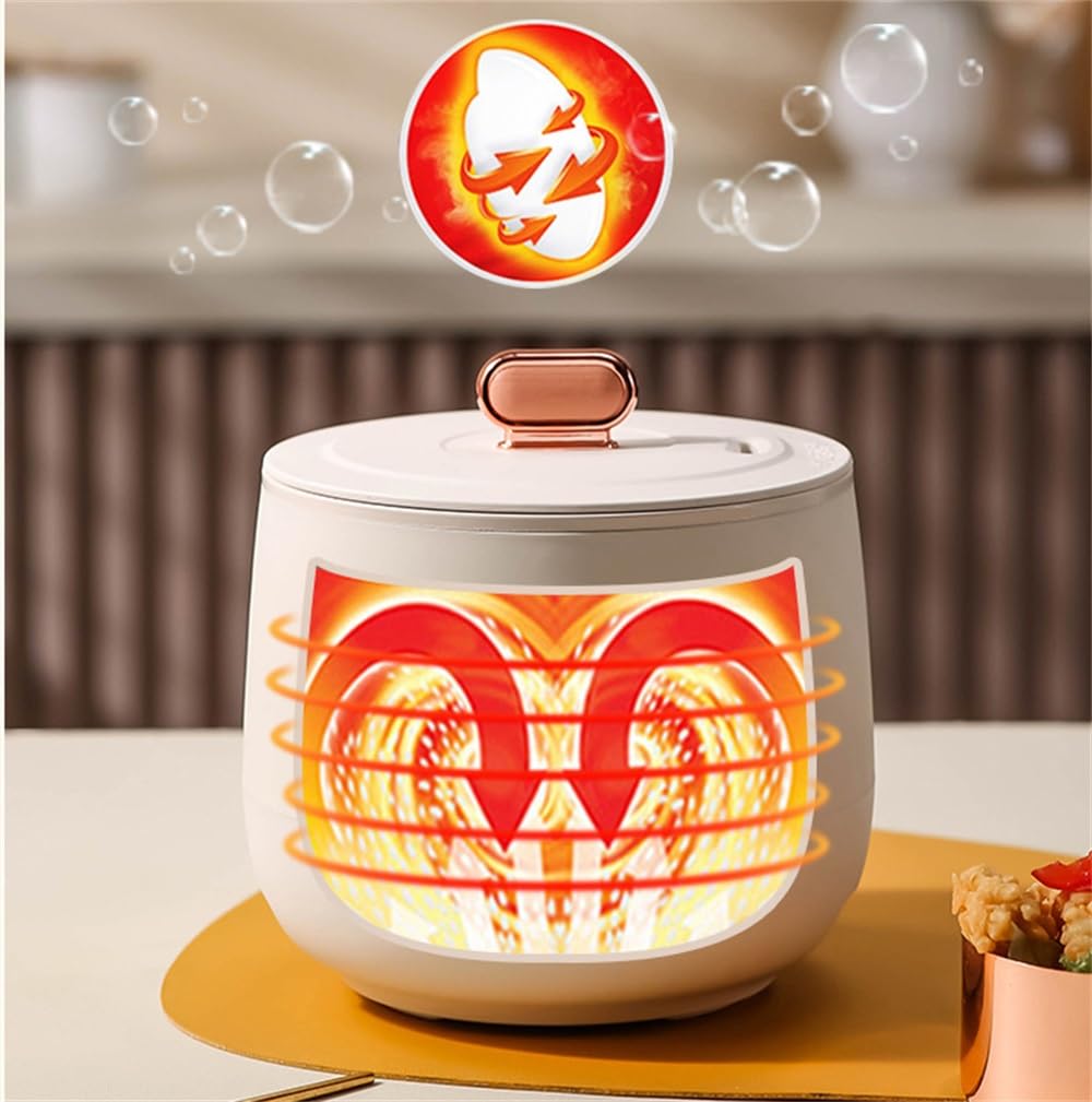 ZHANGMIN Mini Arrocera De 1,8 litros, Arrocera Eléctrica con Olla De Cerámica Antiadherente, Funcionamiento con Un Solo Toque, Perfecta For 1-2 Personas, 220-240V