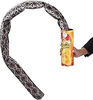 Vista 9 de Tyenaza Serpiente de papas fritas puede saltar, juguete de serpiente, broma, truco, regalo de broma, regalo de broma, día de Halloween, decoración