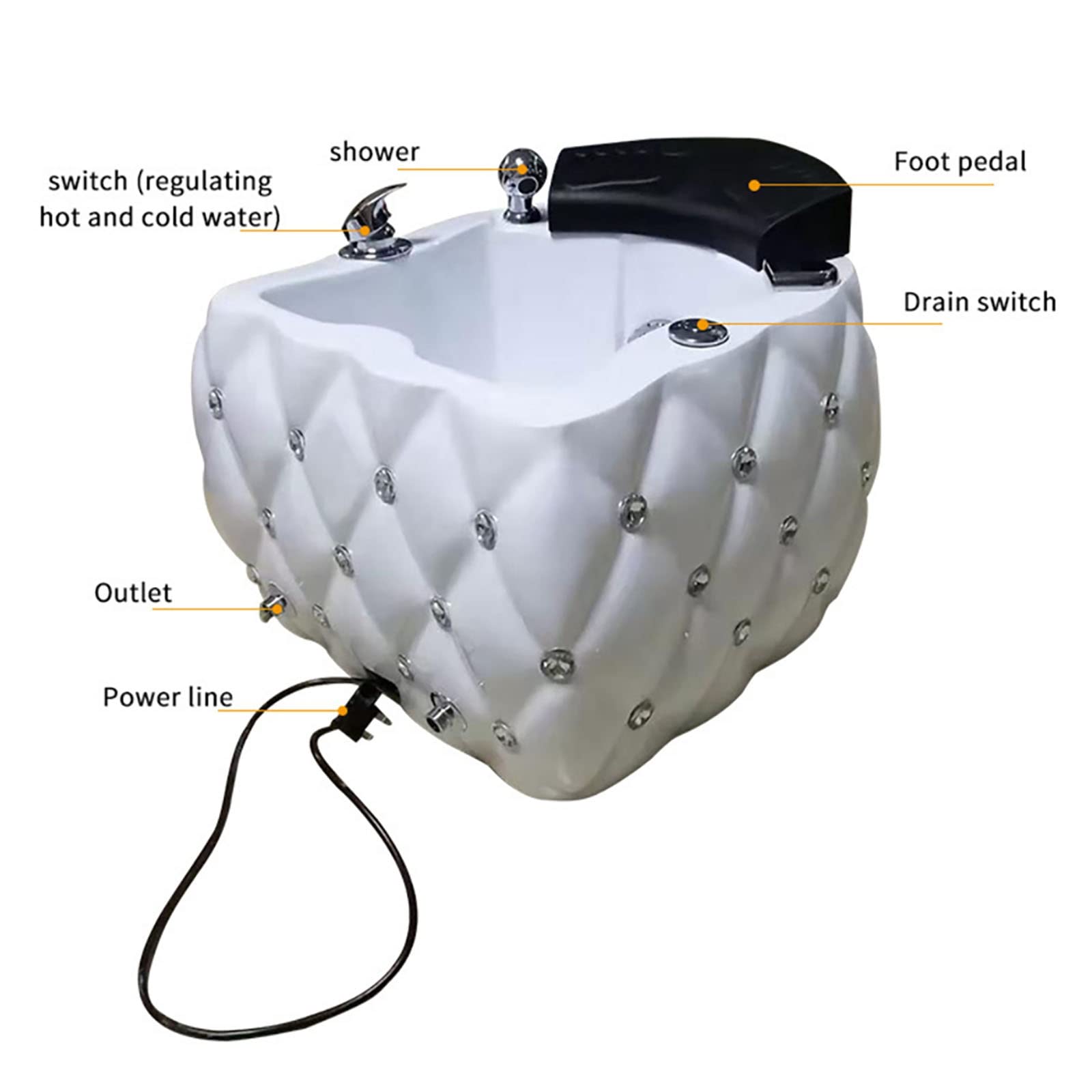 Massaggiatore per piedi con calore, massaggio, getti – lenisce i muscoli stanchi, migliora la circolazione sanguigna, display a LED, trattamento spa a casa – vasca da bagno per pedicure spa