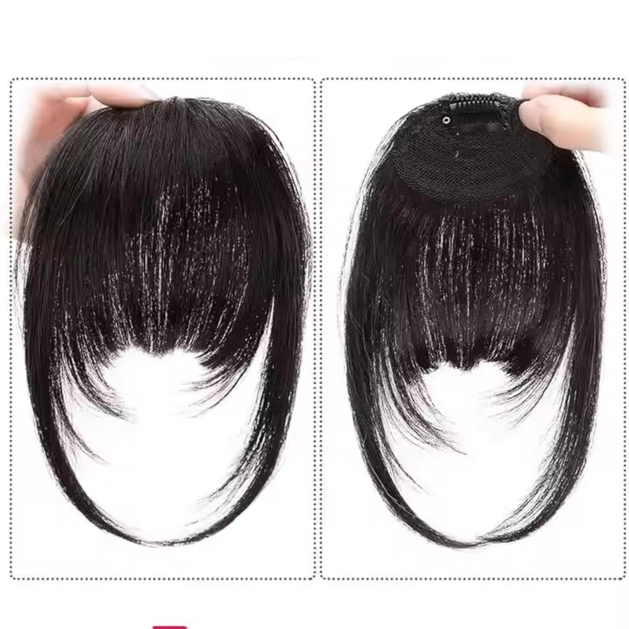 Women's Clip-In Wispy Flat Bangs Fringe Hair Extensions