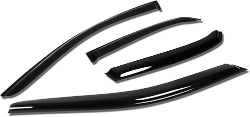 Miniatura 8 de ADN Motoring wvs-t20208ventana ventilación Visera deflector Lluvia Guardia, Dark Smoke, 4pieza