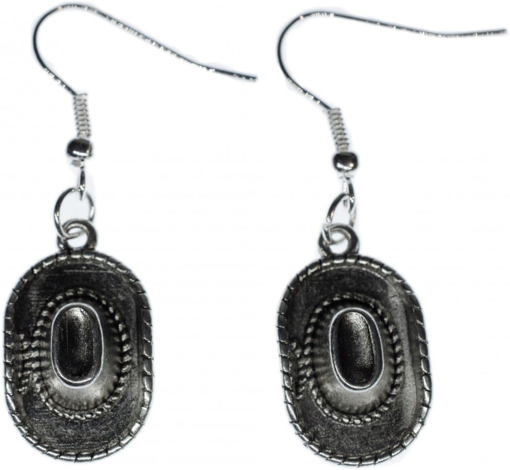 Cowboy Earrings Miniblings Wild West Hat Indian Silver