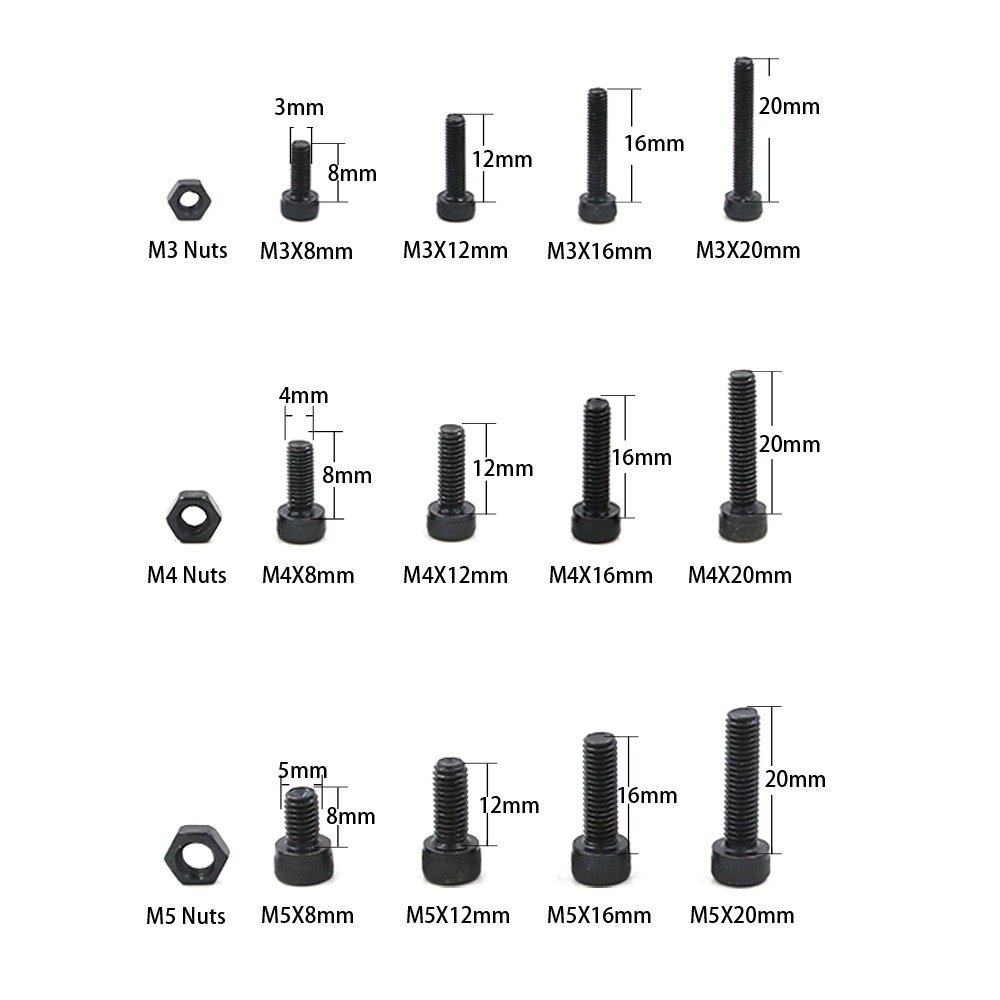 Buy 1 get 1 Hilitchi 510-Pcs M3 M4 M5 Alloy Steel Socket Cap Screws Hex Head Bolt Nuts Assortment Kit - 12.9 Grade Alloy Steel (Hex Socket) Best Cyber Deals 🔥 Hilitchi 510-Pcs M3 M4 M5 Alloy Steel Socket Cap Screws Hex Head Bolt Nuts Assortment Kit - 12.9 Grade Alloy Steel (Hex Socket)