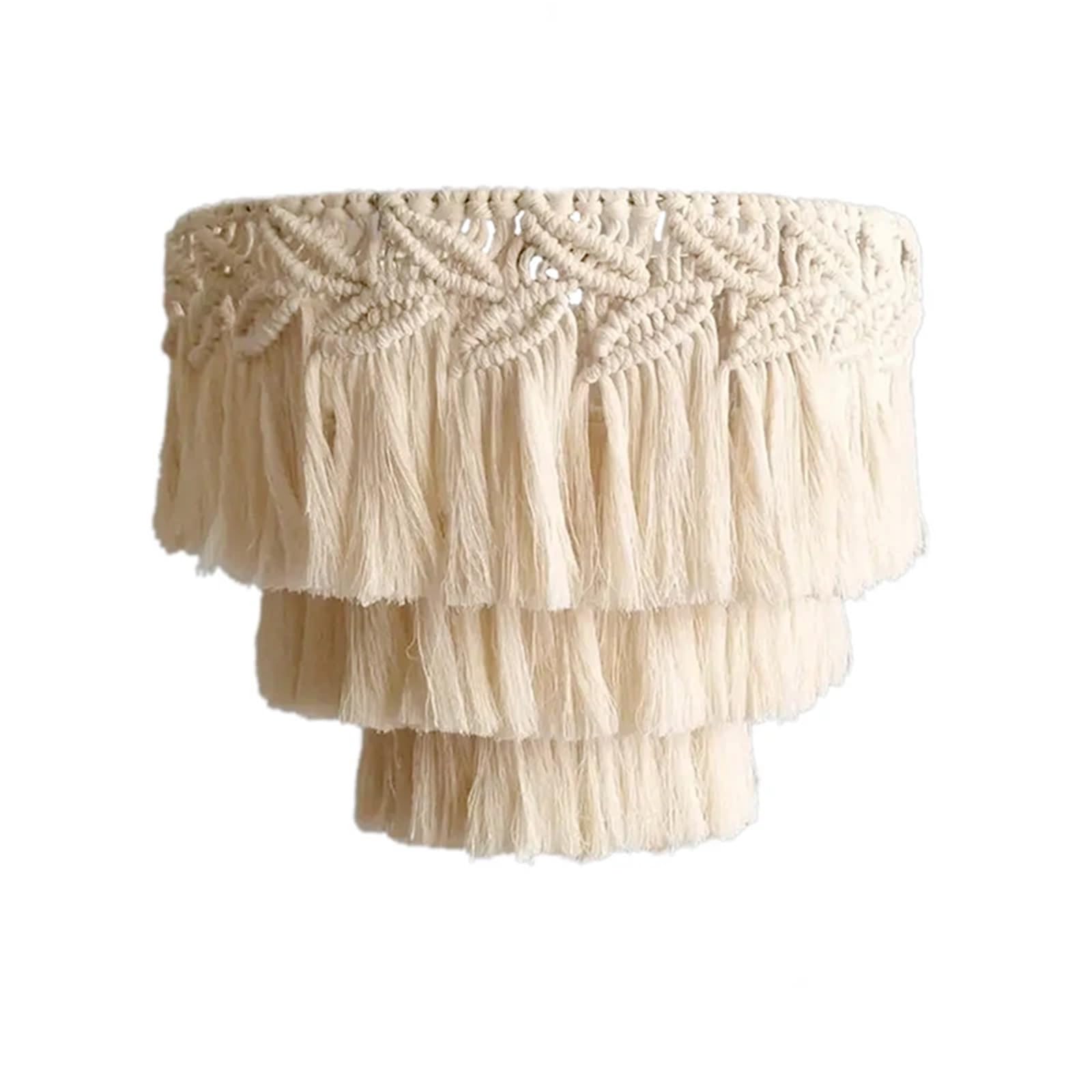 Light Shade Woven Tapestry Lampshade Hanging Lamp Cover Ceiling Pendant Light Household Bedroom Chandeliers Decor(Color01)