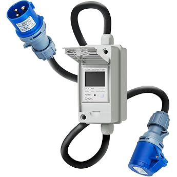 Mobile Digital Electricity Meter 230 V LED Intermediate Meter with Memory