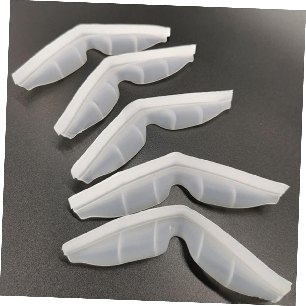 Angoily 20pcs Mask Nose Strip Nose Bridge Strips Self- Silicone Material for Glasses Face Mask