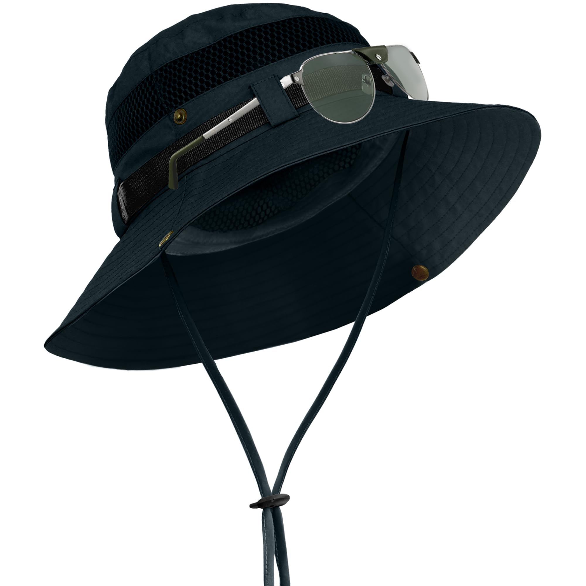 Vintage Cowboy Sun Bucket Hat Wide Brim UPF 50+ Travel Safari Beach Hiking Wide Brim Bucket Sun Hat Packable Cotton Washed UPF 50 Beach  main image 3
